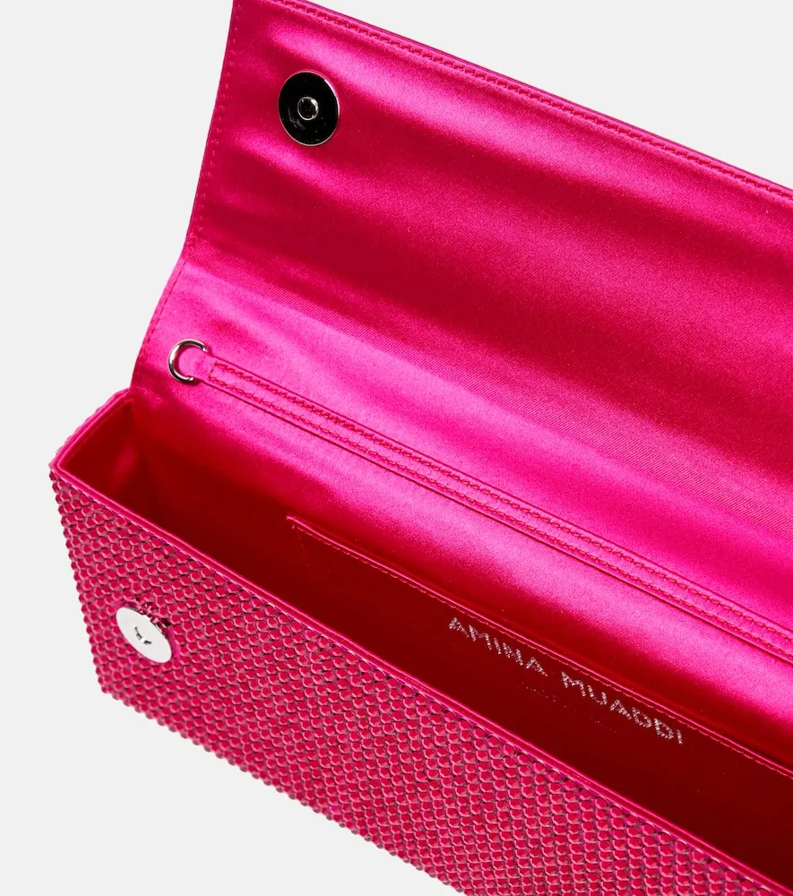 Amina Muaddi Amini Paloma embellished clutch