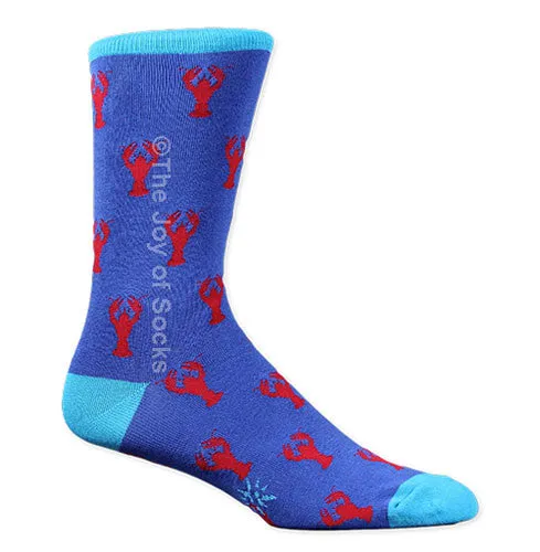 Blue and Red Lobster Socks (Men's)
