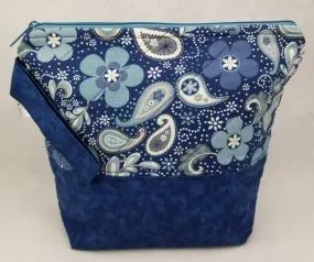 Blue Paisley - Project Bag - Small