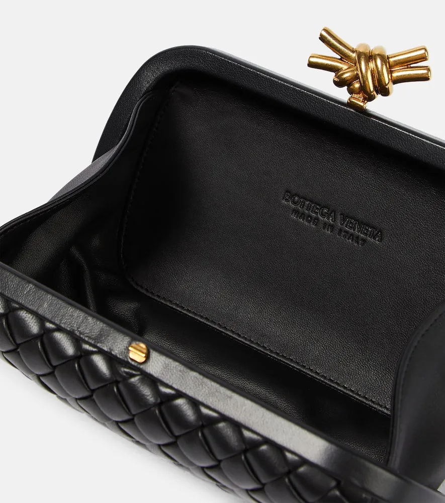 Bottega Veneta Knot Intreccio leather clutch