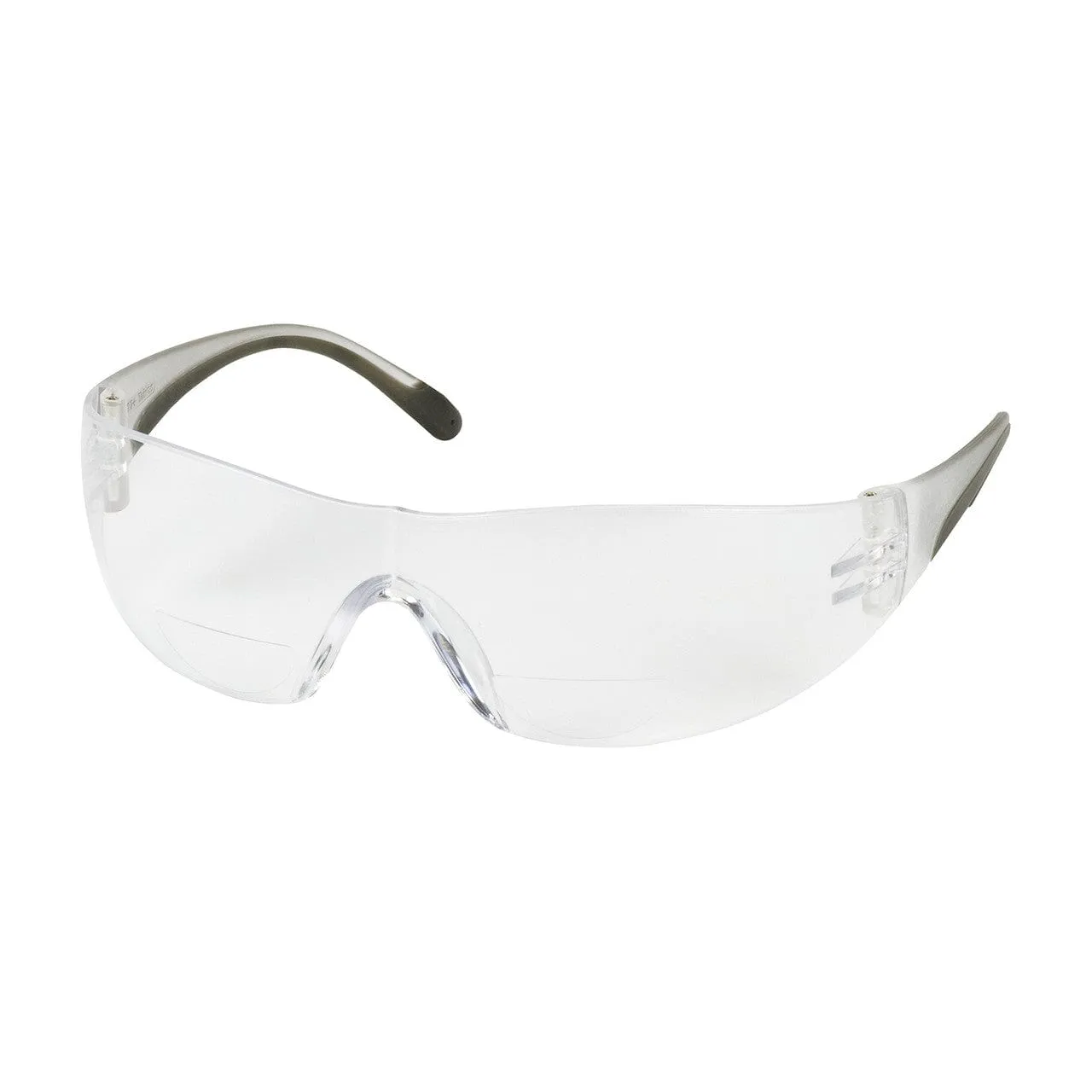Bouton Zenon Z12R Bifocal Safety Glasses with Black Temple Trim and Clear Lens