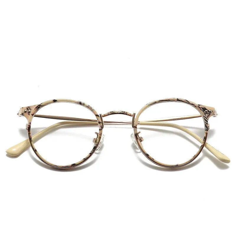 Cubojue Unisex Full Rim Round Tr 90 Titanium Hyperopic Reading Glasses S22180