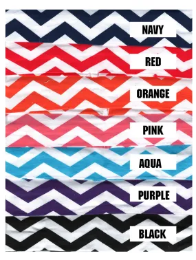 Custom Cotton CHEVRON Headband - Sparkle Letters!