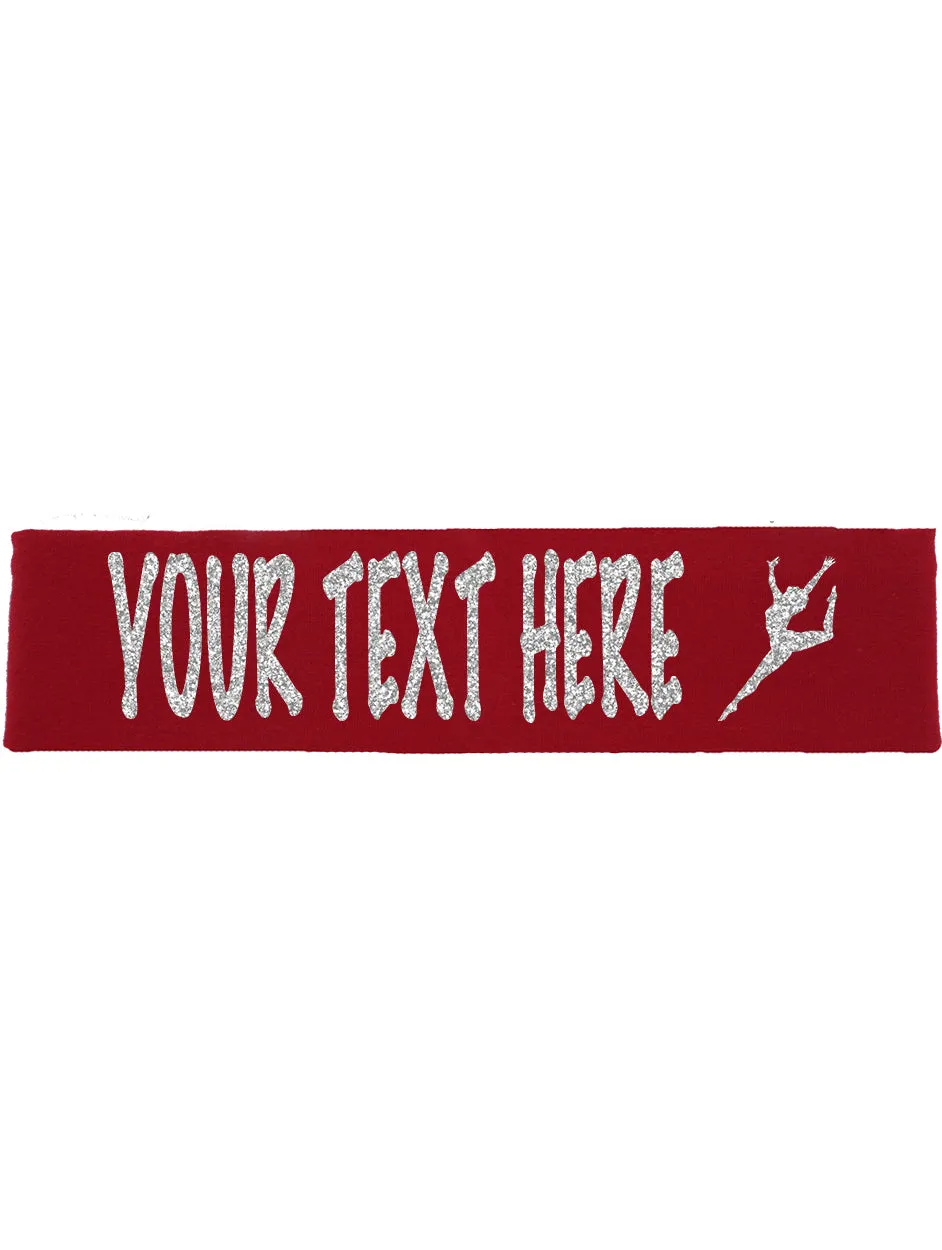 Custom Dance Headband (Cotton/Lycra) - Sparkle Letters!