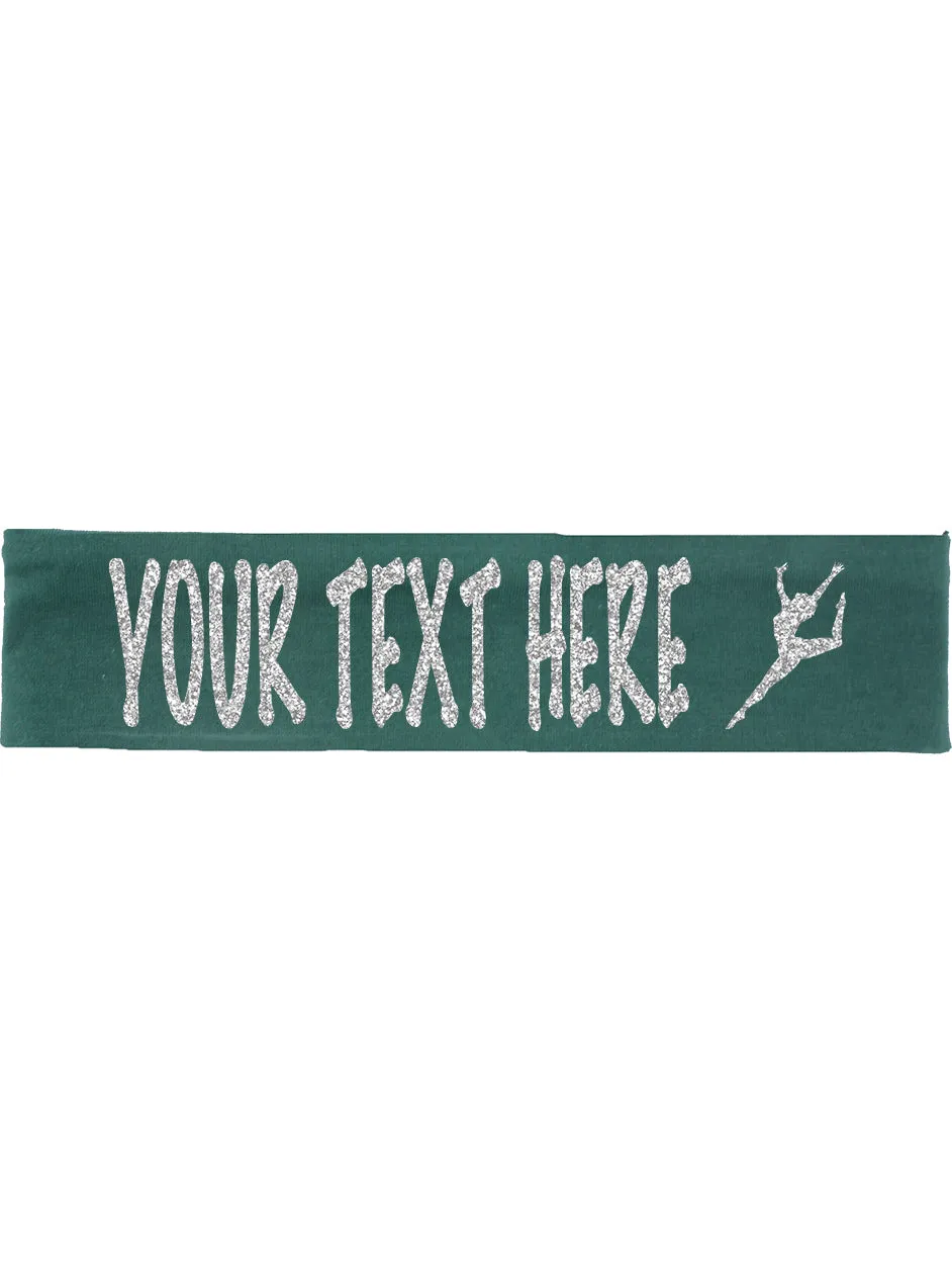 Custom Dance Headband (Cotton/Lycra) - Sparkle Letters!