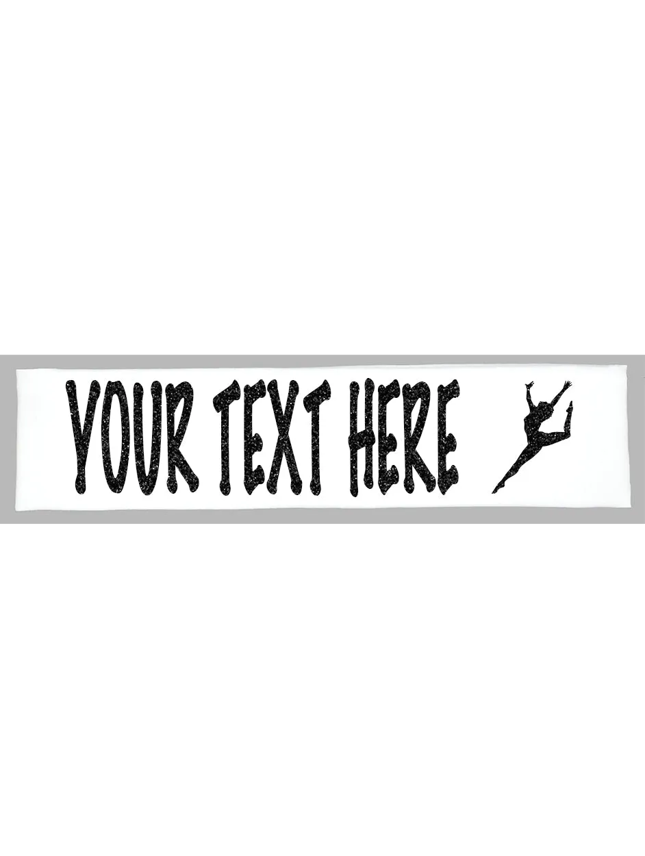 Custom Dance Headband (Cotton/Lycra) - Sparkle Letters!
