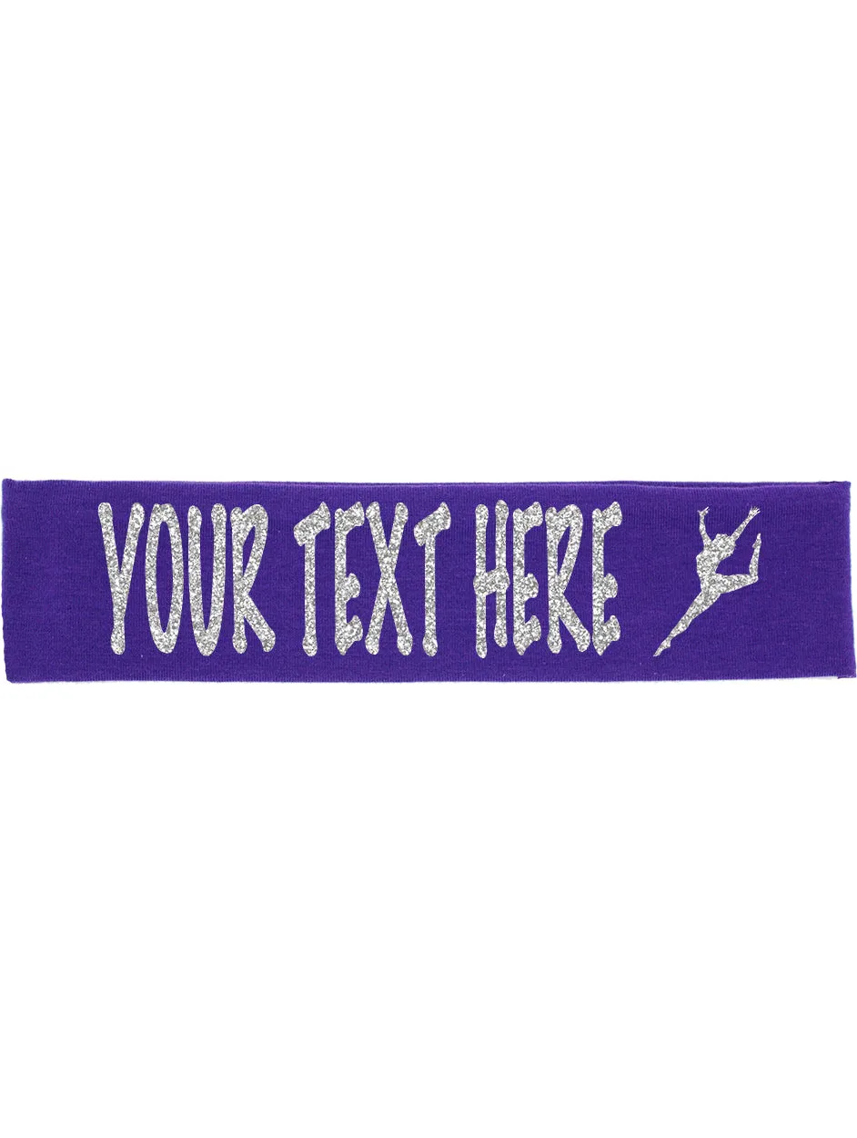 Custom Dance Headband (Cotton/Lycra) - Sparkle Letters!