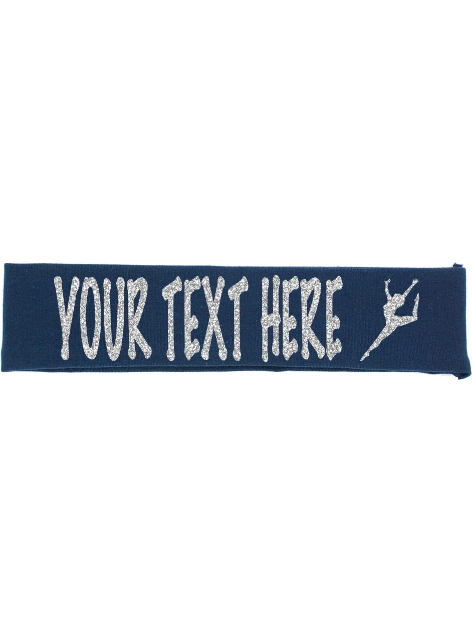 Custom Dance Headband (Cotton/Lycra) - Sparkle Letters!