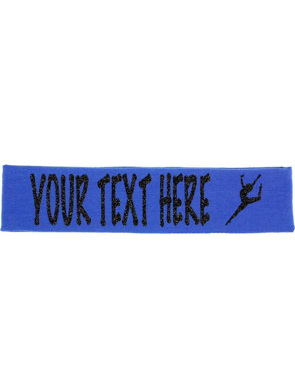 Custom Dance Headband (Cotton/Lycra) - Sparkle Letters!