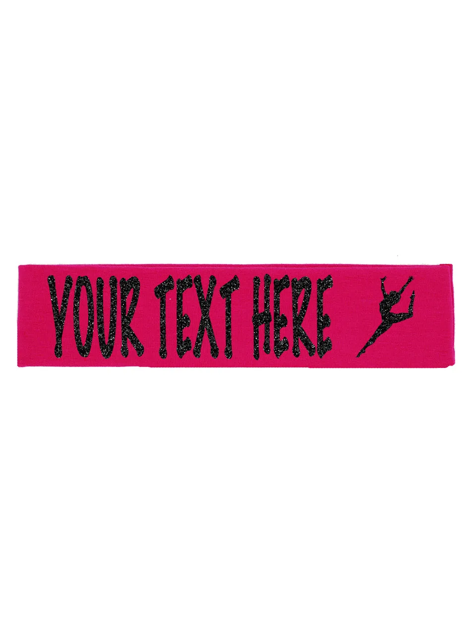 Custom Dance Headband (Cotton/Lycra) - Sparkle Letters!