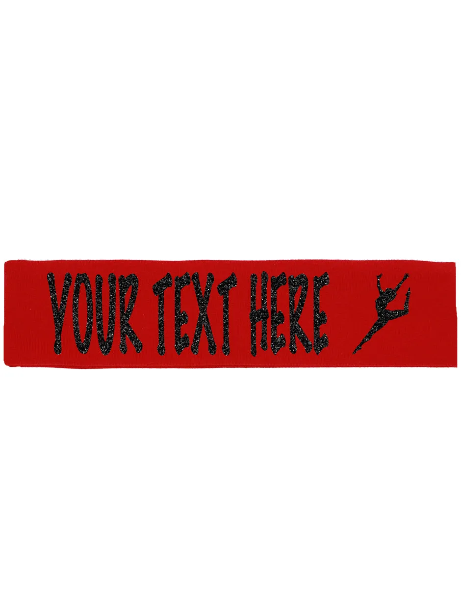 Custom Dance Headband (Cotton/Lycra) - Sparkle Letters!