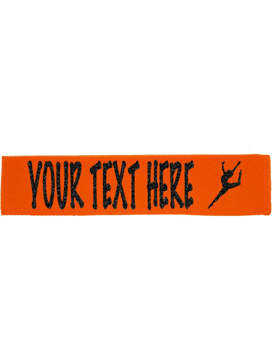 Custom Dance Headband (Cotton/Lycra) - Sparkle Letters!