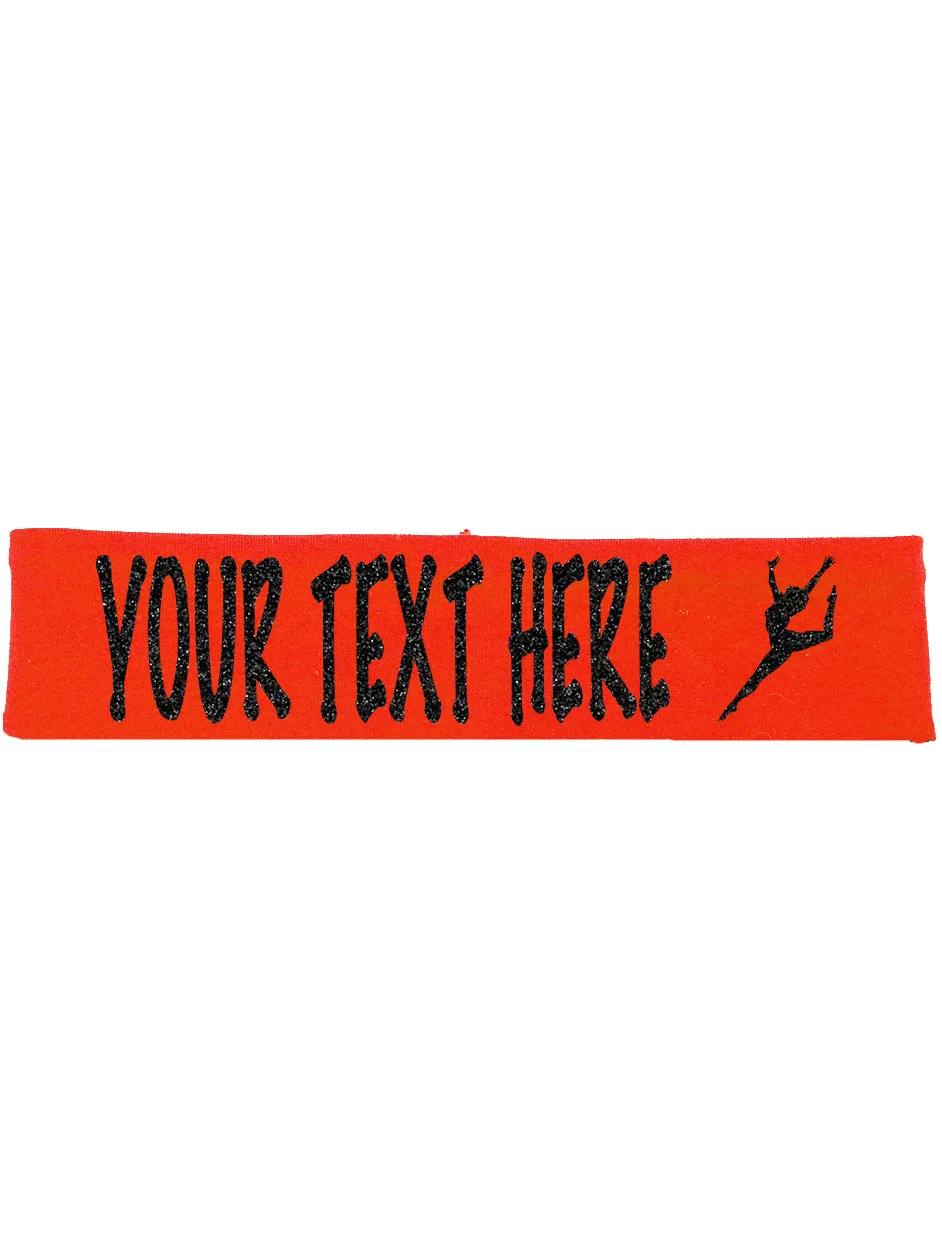 Custom Dance Headband (Cotton/Lycra) - Sparkle Letters!