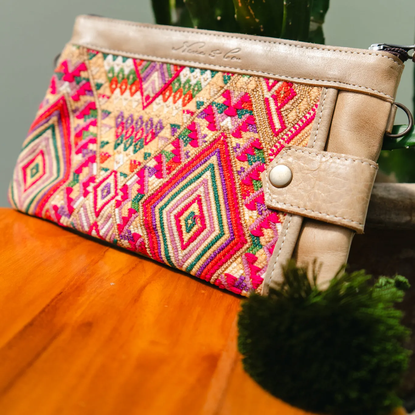 EVERYTHING CLUTCH - OOAK HUIPIL - CAMEL - NO. 13145