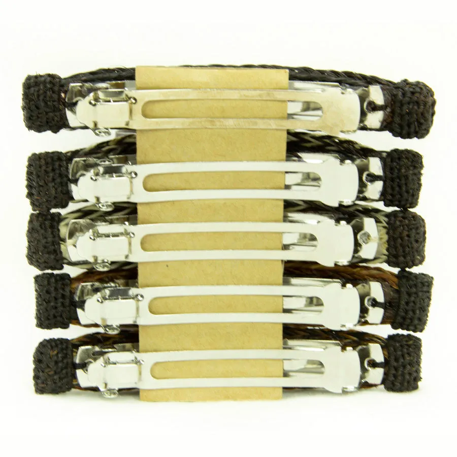 French Braid Horse Hair - Two Tone Edge /  Cream Braid