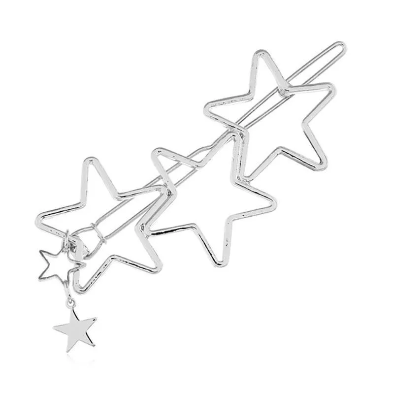 Hearts Stars Metal Hair Clips
