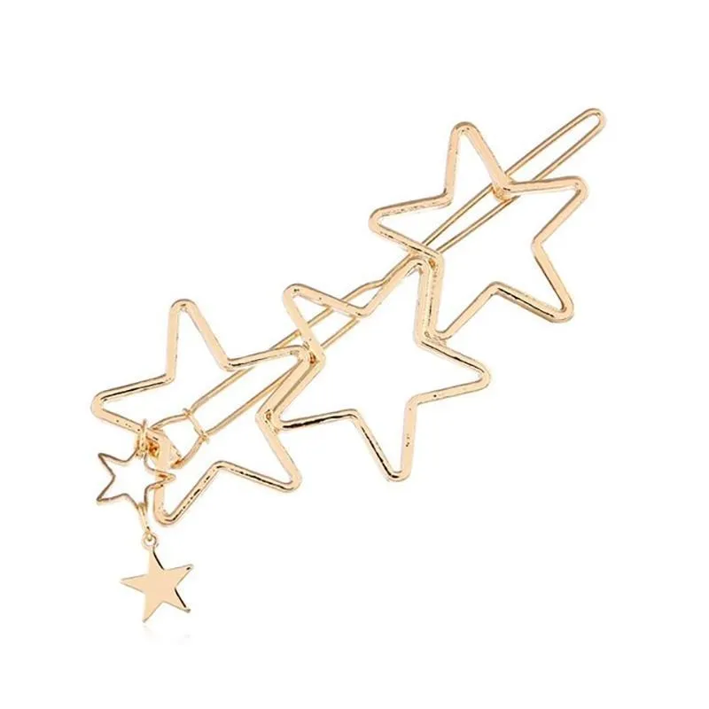 Hearts Stars Metal Hair Clips