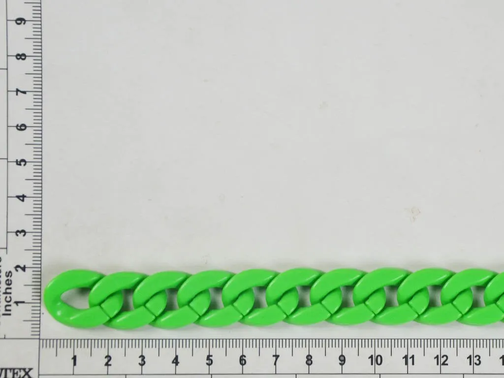 Parrot Green Circular Acrylic Chains