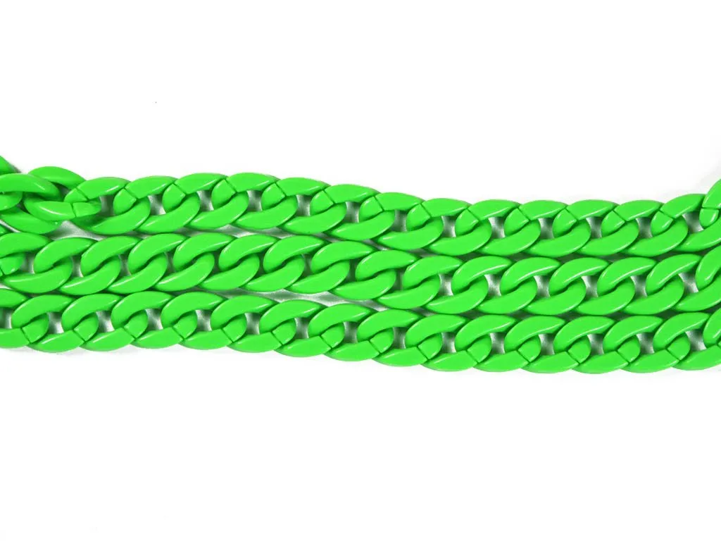 Parrot Green Circular Acrylic Chains