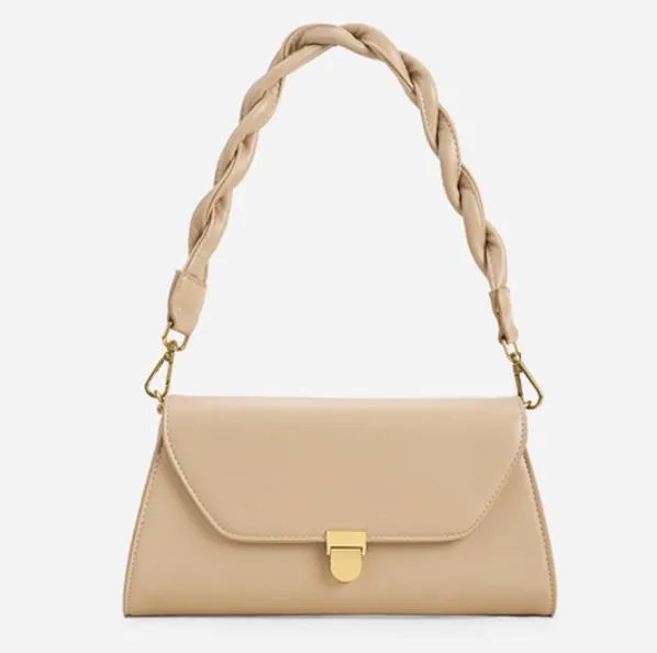 PB151 Beige Twisted Strap Purse