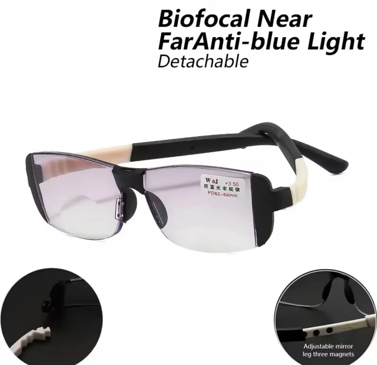 Vintage Reading Glasses Double Light Reading Far and Near Reading Glasses S107359