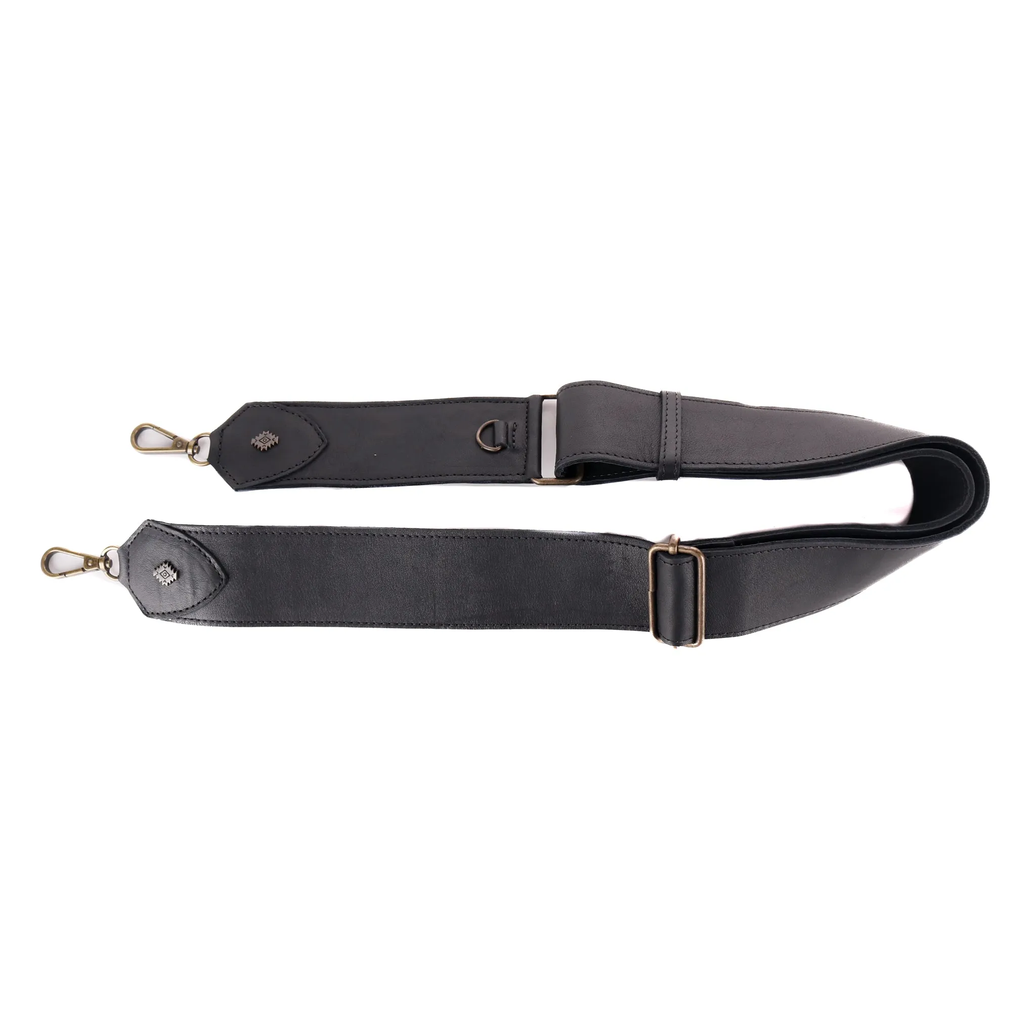 WANDER CROSSBODY BAG   STRAP SET - FULL LEATHER - BLACK