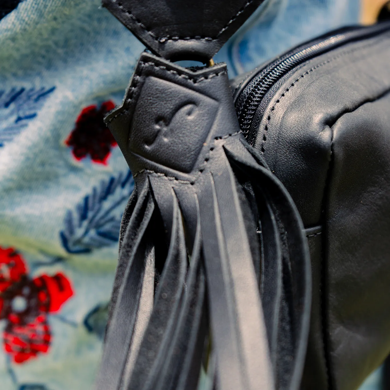 WANDER CROSSBODY BAG   STRAP SET - FULL LEATHER - BLACK