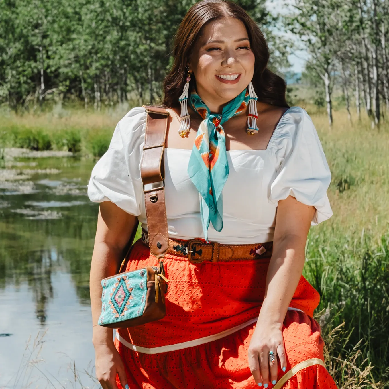 WANDER CROSSBODY SET - B.YELLOWTAIL X NENA - TURQUOISE PANEL
