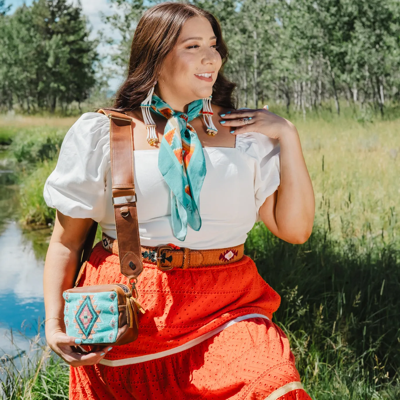 WANDER CROSSBODY SET - B.YELLOWTAIL X NENA - TURQUOISE PANEL