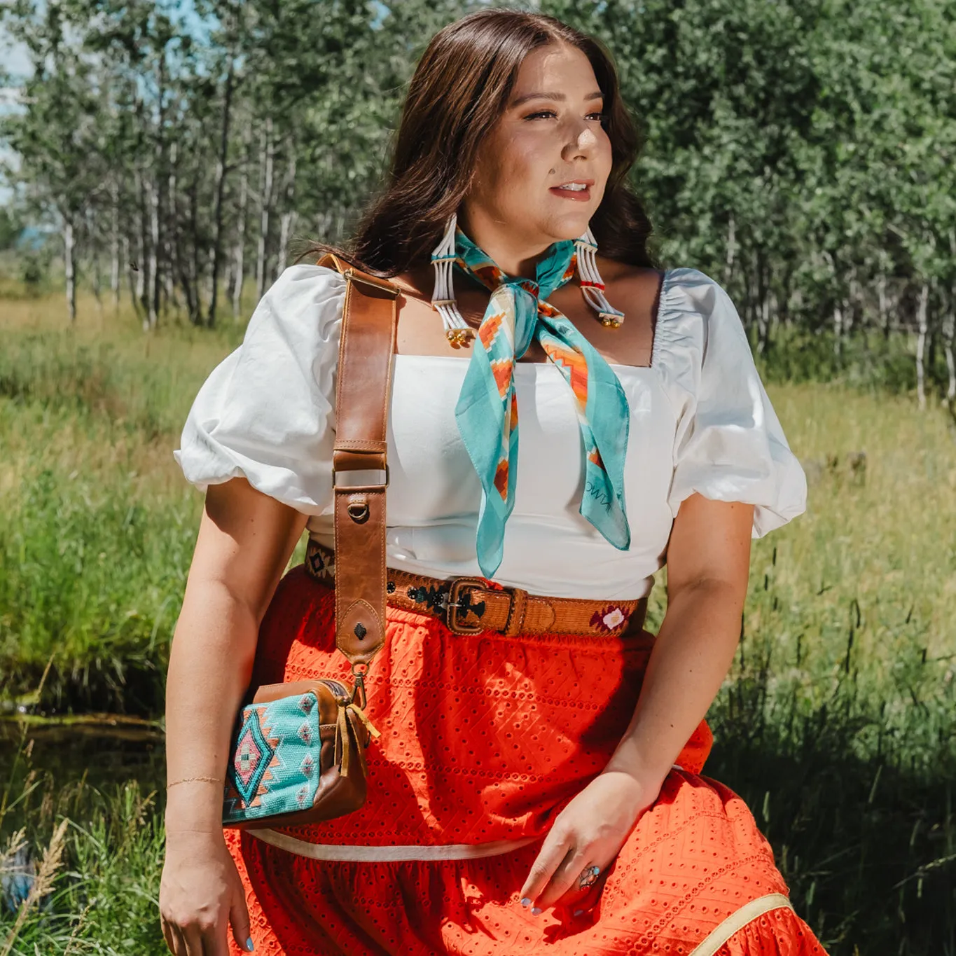 WANDER CROSSBODY SET - B.YELLOWTAIL X NENA - TURQUOISE PANEL