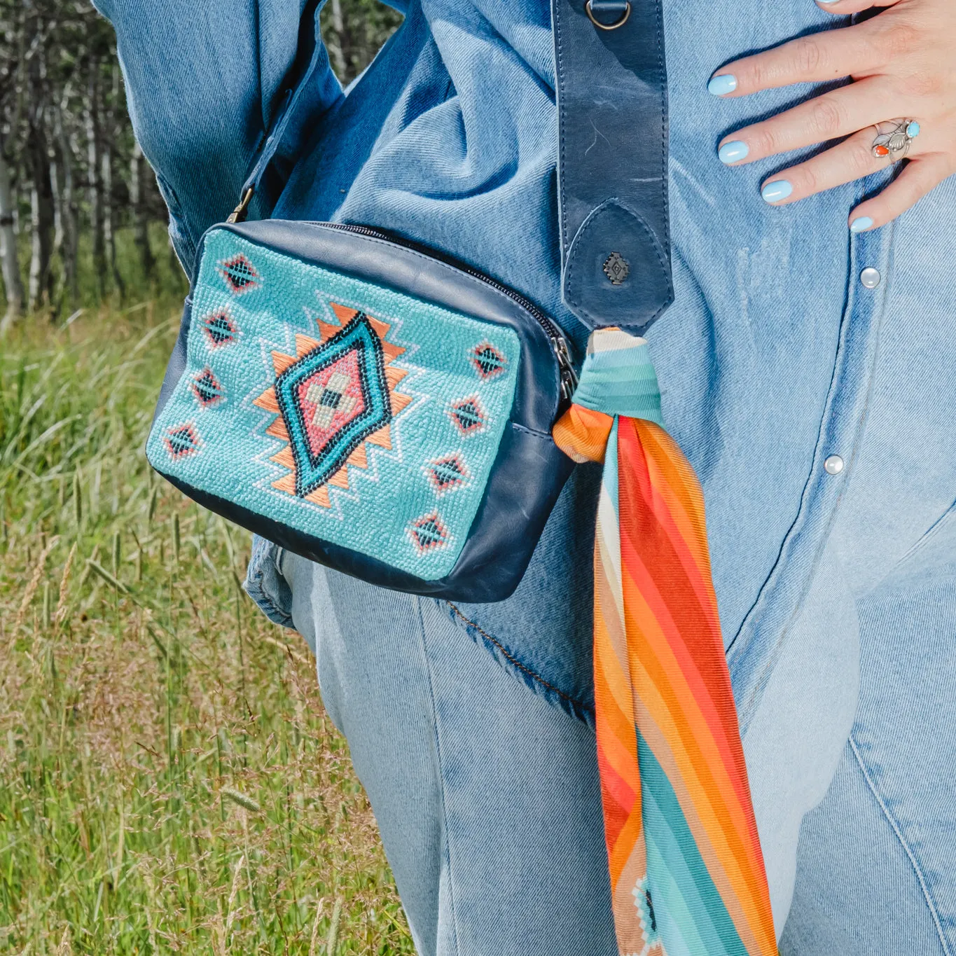 WANDER CROSSBODY SET - B.YELLOWTAIL X NENA - TURQUOISE PANEL