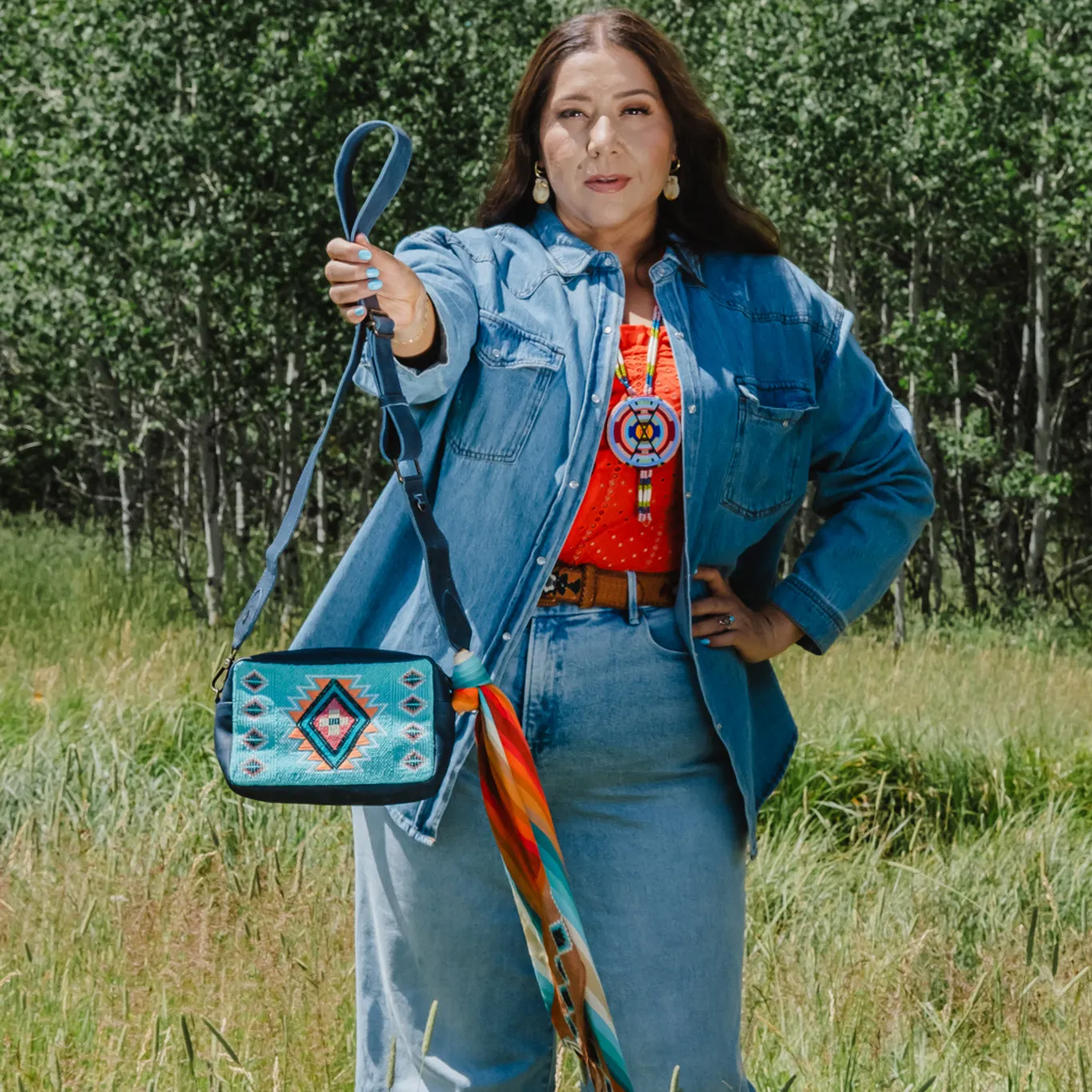 WANDER CROSSBODY SET - B.YELLOWTAIL X NENA - TURQUOISE PANEL