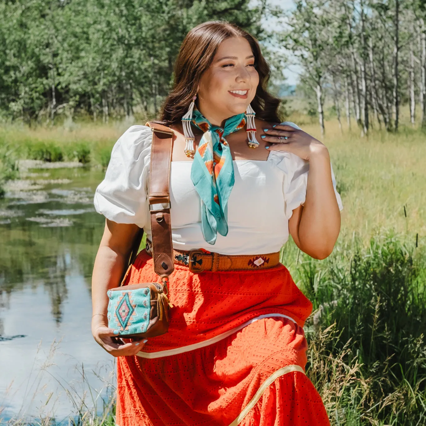 WANDER CROSSBODY SET - B.YELLOWTAIL X NENA - TURQUOISE PANEL
