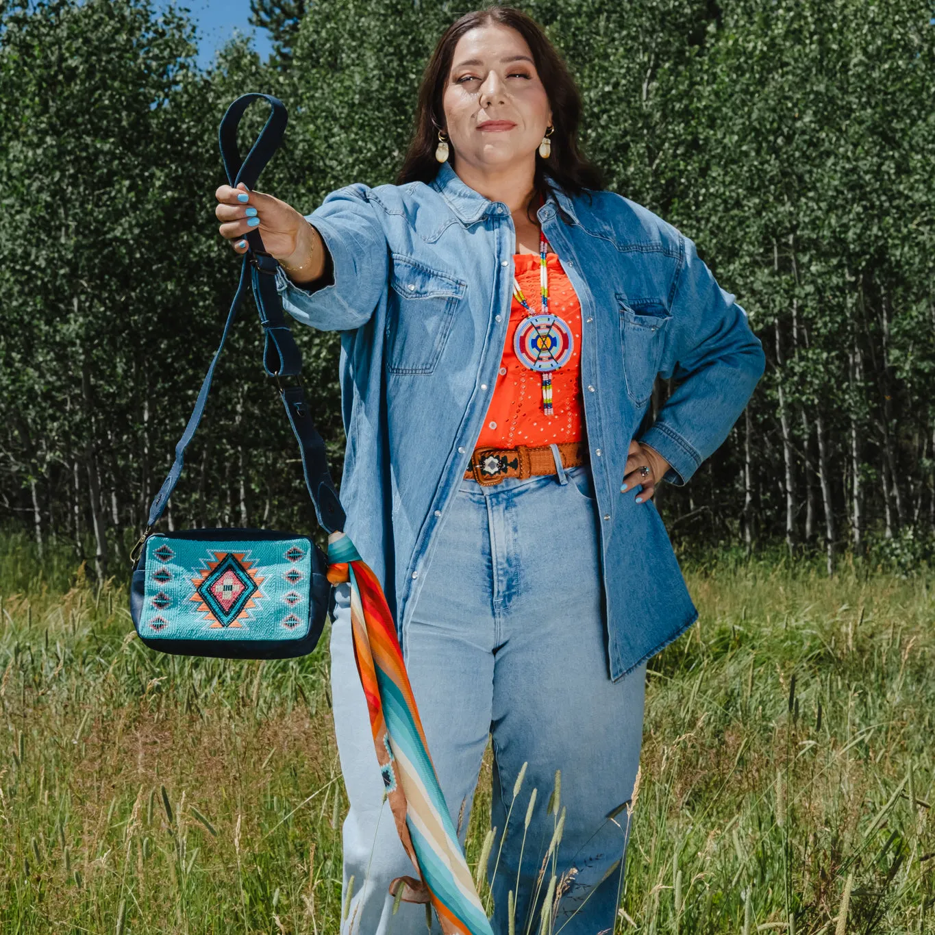 WANDER CROSSBODY SET - B.YELLOWTAIL X NENA - TURQUOISE PANEL