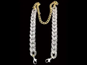 White Transparent Golden Mask Chains
